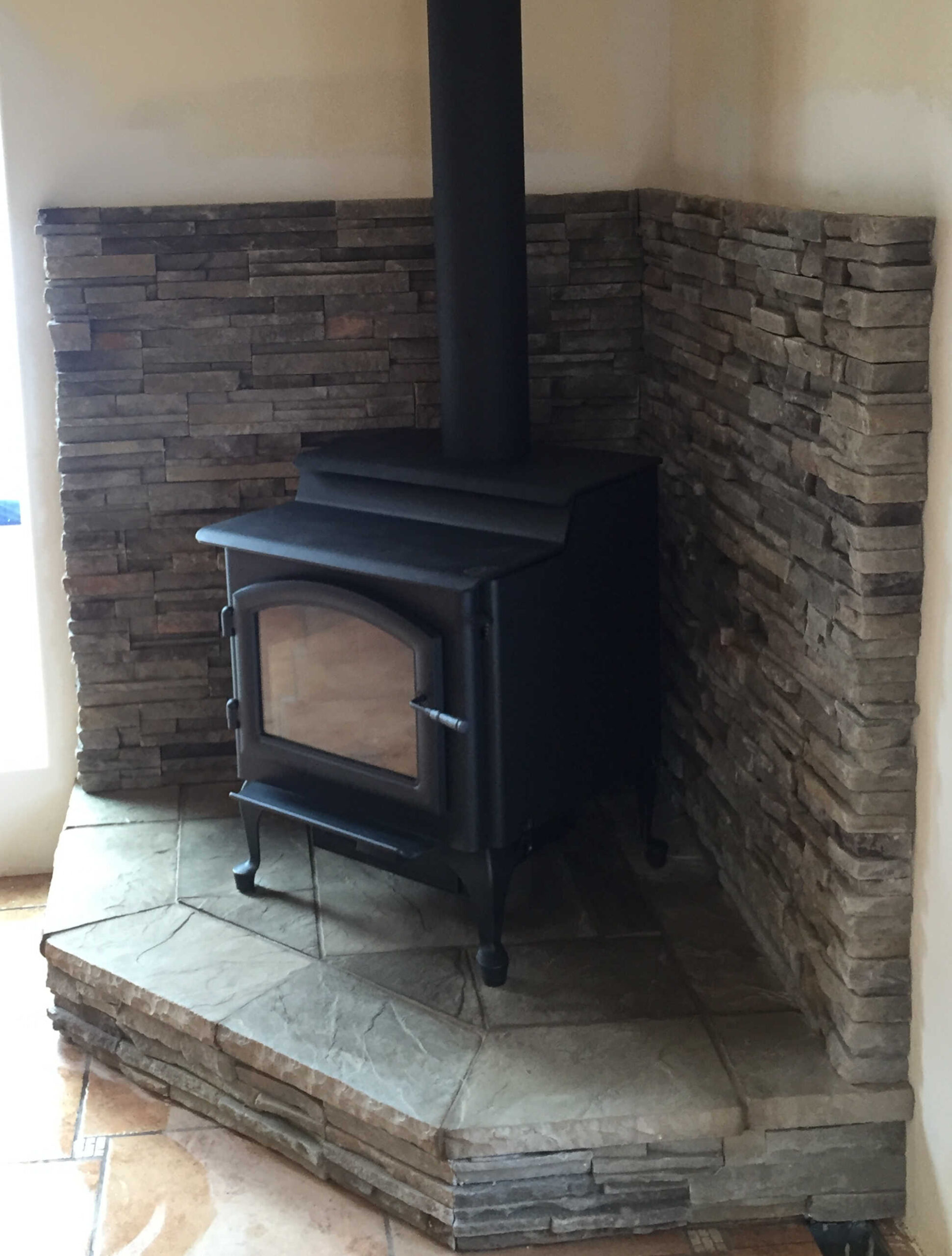 free standing wood burner fireplace
