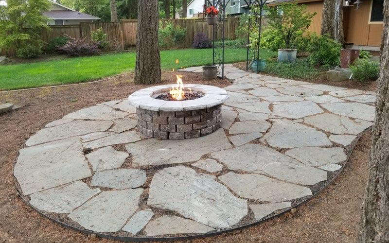 Custom gas fire pit