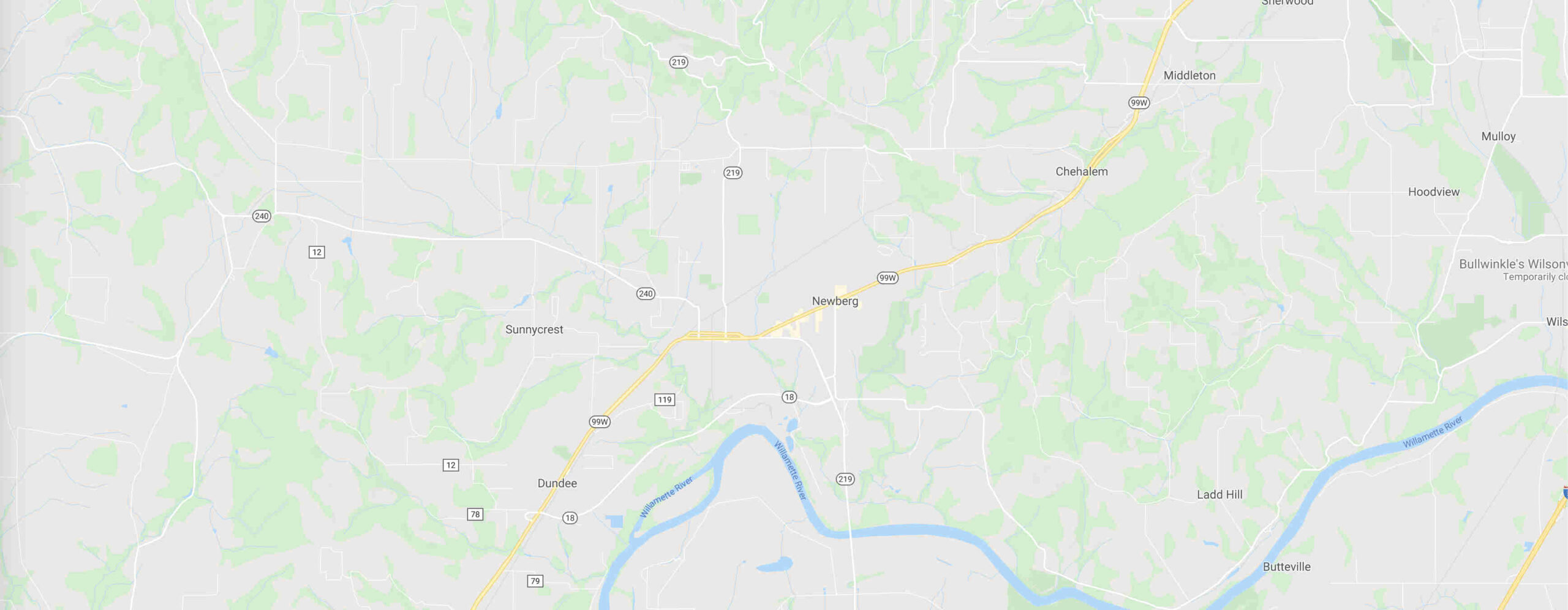 Google map centered around Neweberg OR