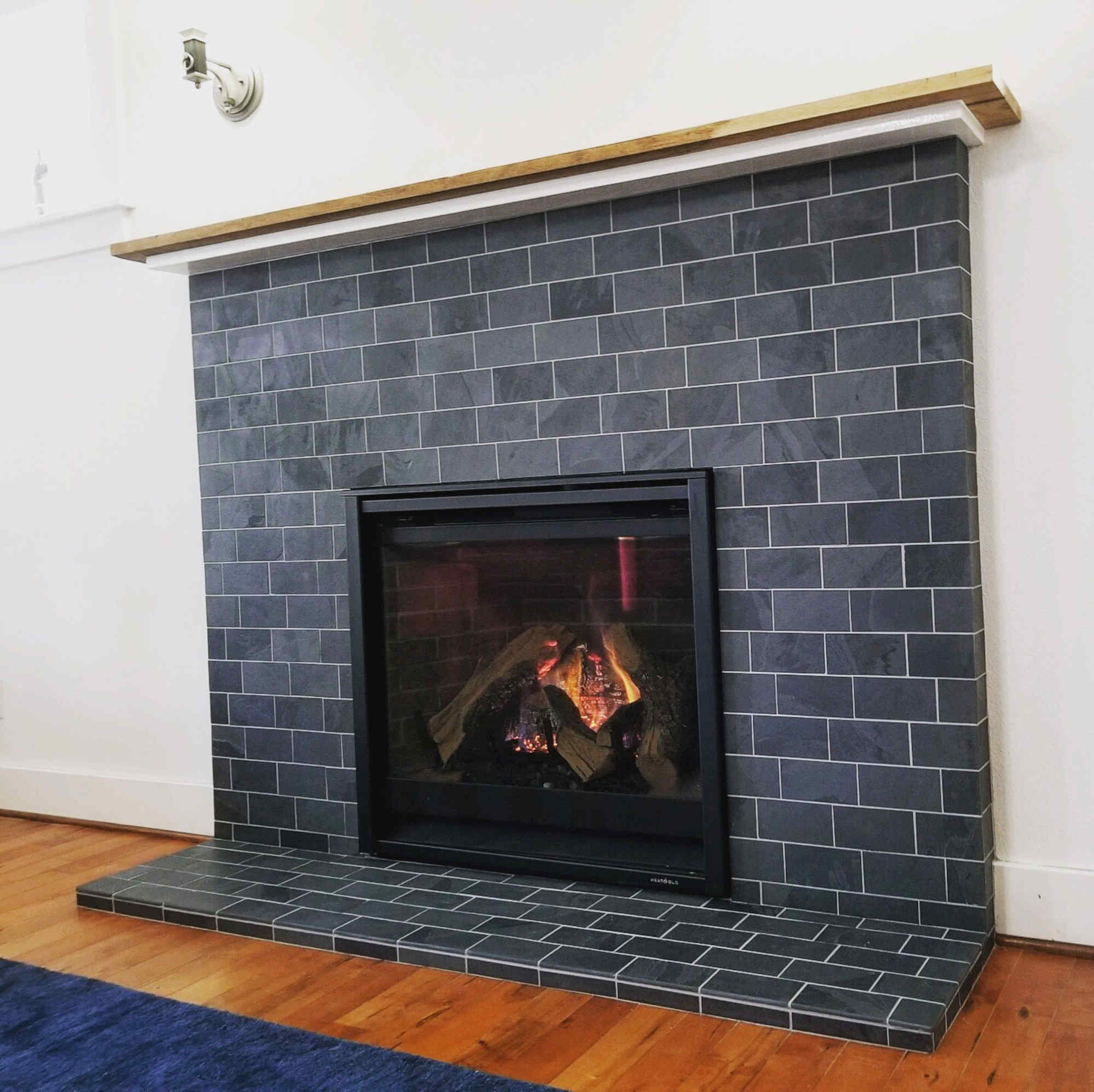 Slate Tiled Fireplace